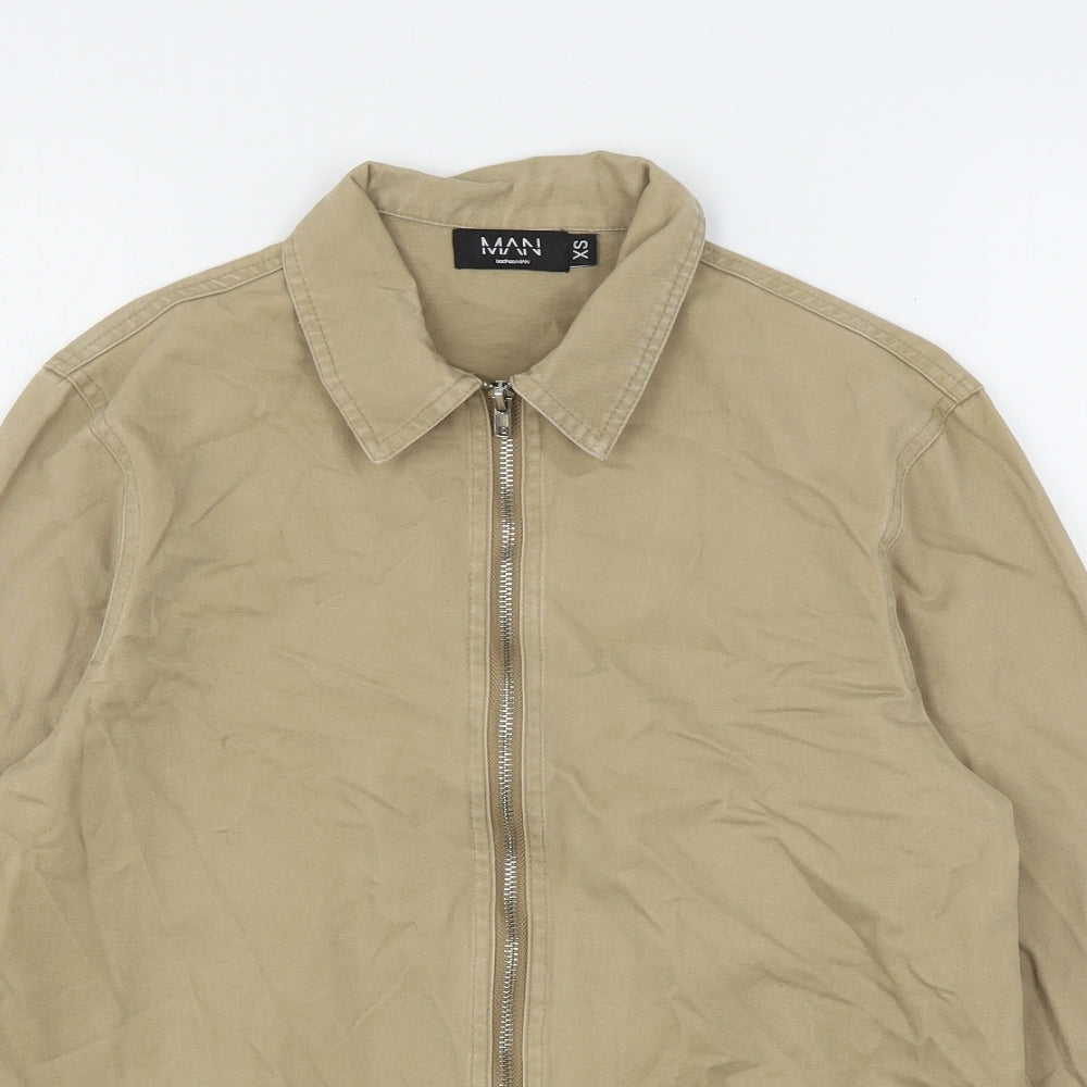 Mens UK Size XS Boohoo Beige Jacket