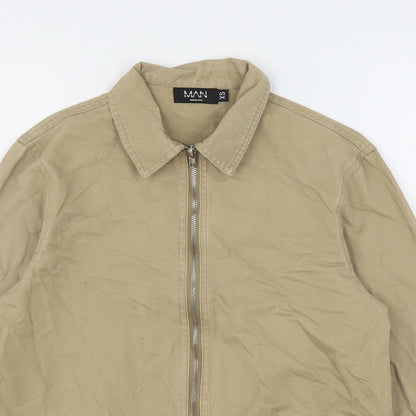 Mens UK Size XS Boohoo Beige Jacket