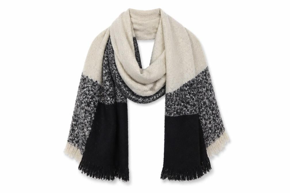 Front view of Atmosphere women’s multicoloured polyester shawl/wrap