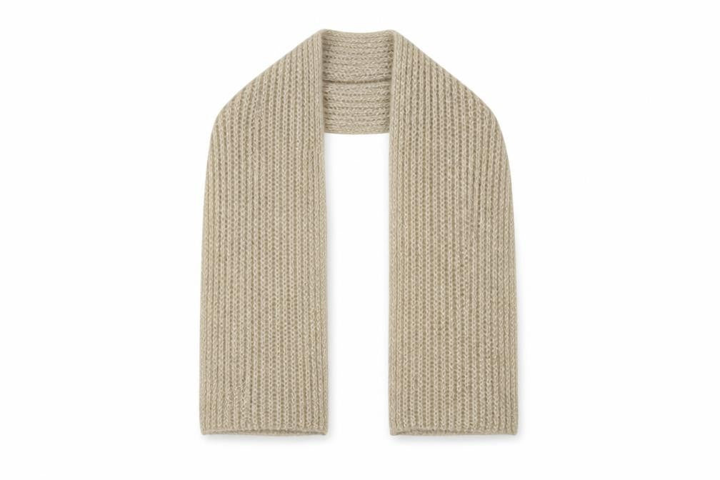 Front view of Preworn women’s beige polyester shawl/wrap