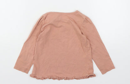 George Girls Pink  Cotton Basic T-Shirt Size 18-24 Months Round Neck  - Perfect Little Sister