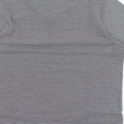 XV Kings Mens Black Striped Cotton  Polo Size XL Collared Button