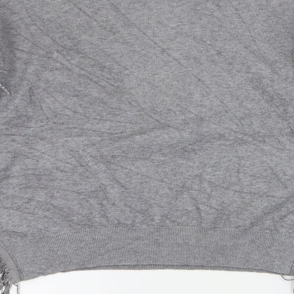 Cameo Rose Womens Grey Round Neck  Polyamide Pullover Jumper Size S