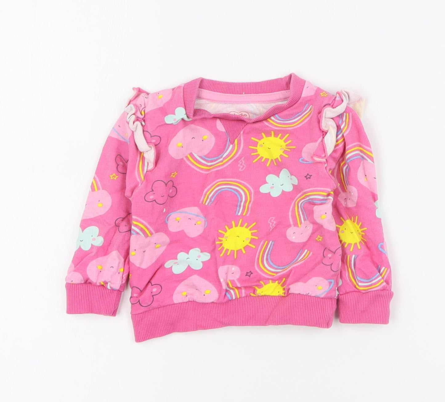 Studio Baby Pink  100% Cotton Pullover Jumper Size 3-6 Months  Pullover