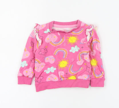 Studio Baby Pink  100% Cotton Pullover Jumper Size 3-6 Months  Pullover