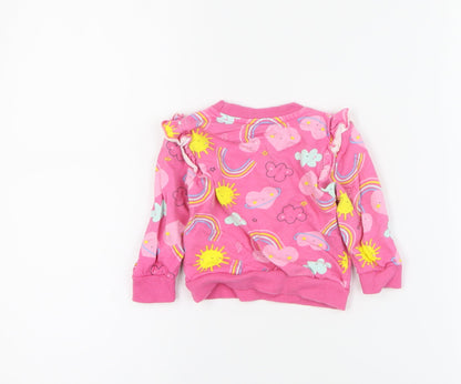 Studio Baby Pink  100% Cotton Pullover Jumper Size 3-6 Months  Pullover