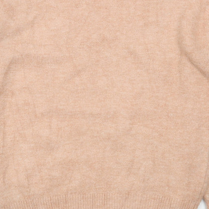 Marks and Spencer Womens Pink Round Neck  Acrylic Pullover Jumper Size S