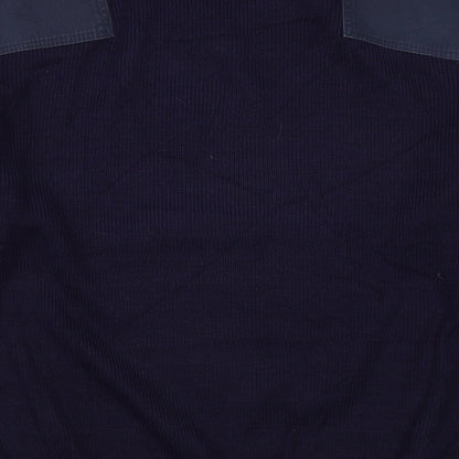 Ensemble Clothing Mens Blue V-Neck  Acrylic Pullover Jumper Size L