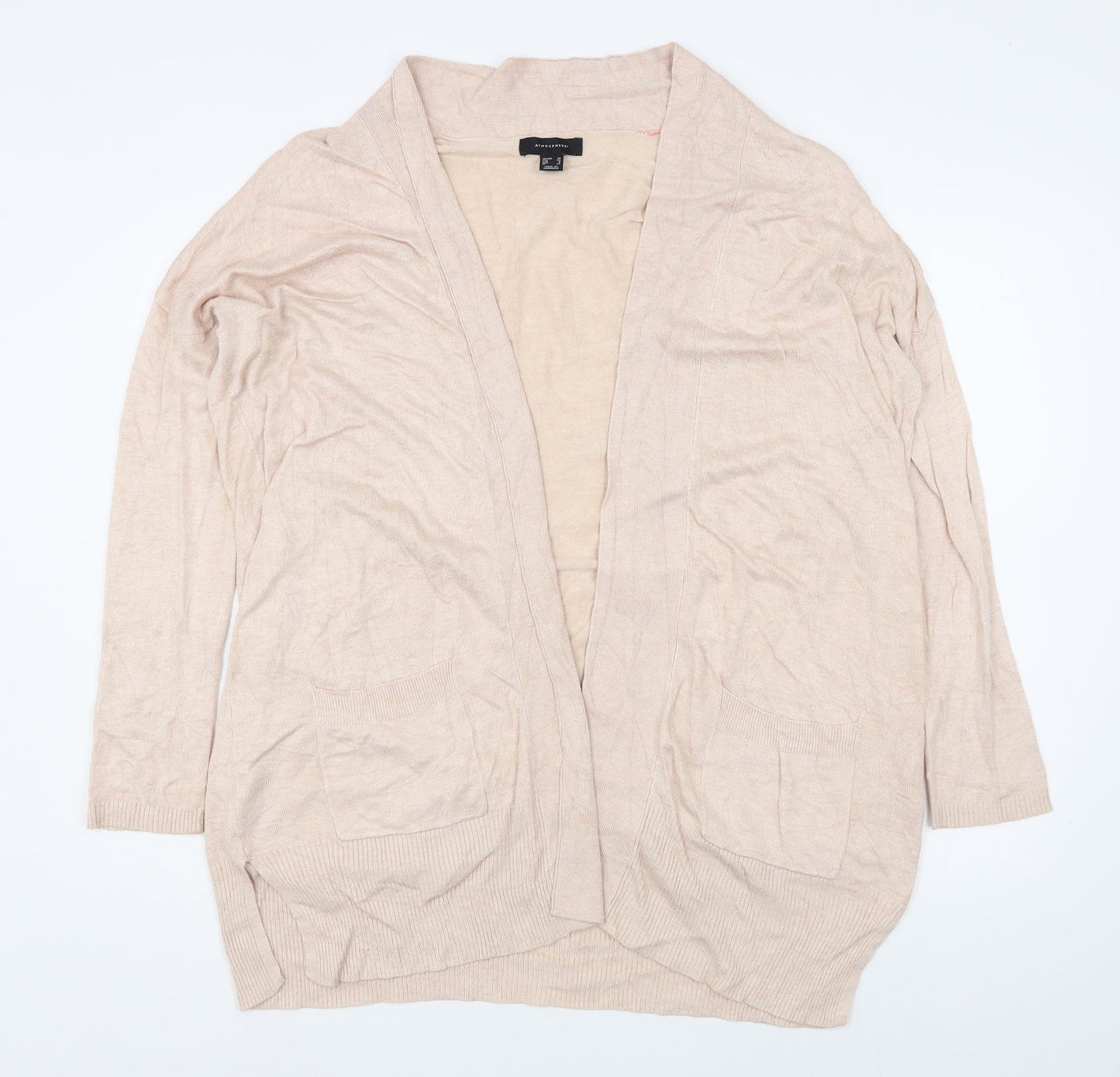 Primark Womens Pink V-Neck  Viscose Cardigan Jumper Size 10