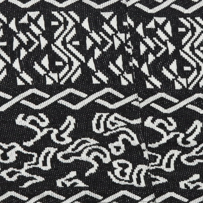 Topshop Womens Black Scoop Neck Geometric Acrylic Pullover Jumper Size 6