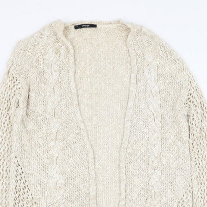 George Womens Beige Square Neck  Cotton Cardigan Jumper Size 8