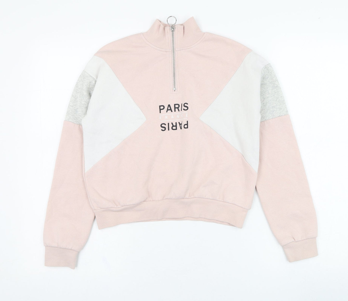 H&M Girls Pink  Cotton Pullover Sweatshirt Size 10-11 Years  Pullover - Paris