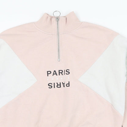 H&M Girls Pink  Cotton Pullover Sweatshirt Size 10-11 Years  Pullover - Paris