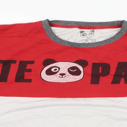 Primark Womens Red  Cotton Pullover Sweatshirt Size 14  Pullover - Panda