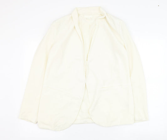 H&M Womens Ivory   Jacket Blazer Size 10