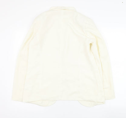 H&M Womens Ivory   Jacket Blazer Size 10