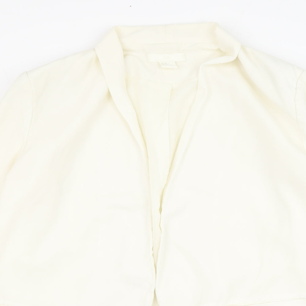 H&M Womens Ivory   Jacket Blazer Size 10