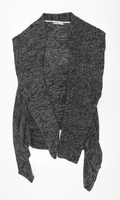 Crafted Womens Grey Round Neck  Acrylic Cardigan Jumper Size 12