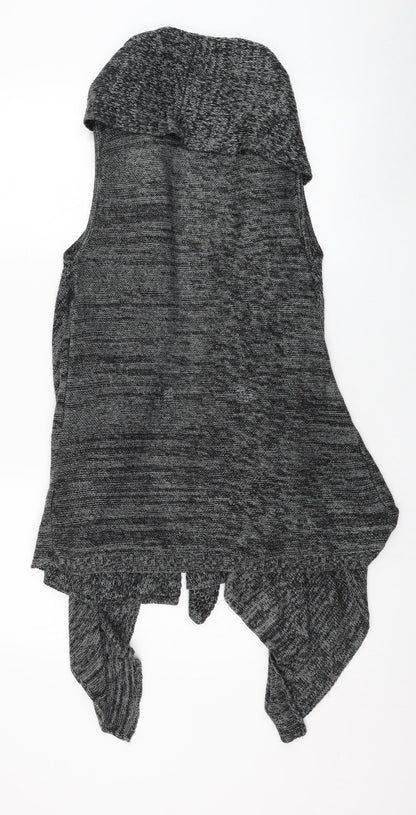 Crafted Womens Grey Round Neck  Acrylic Cardigan Jumper Size 12