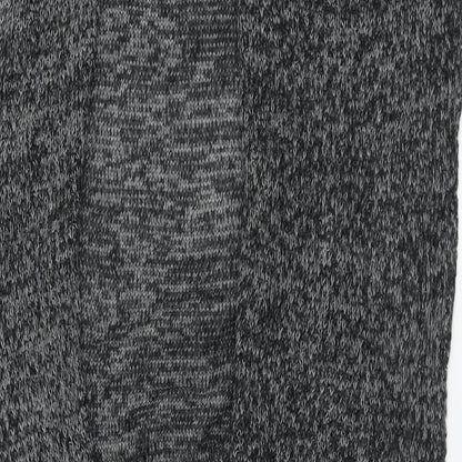 Crafted Womens Grey Round Neck  Acrylic Cardigan Jumper Size 12
