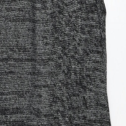 Crafted Womens Grey Round Neck  Acrylic Cardigan Jumper Size 12