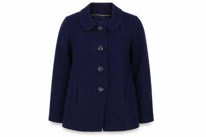 Womens UK Size 12 BM Blue Overcoat