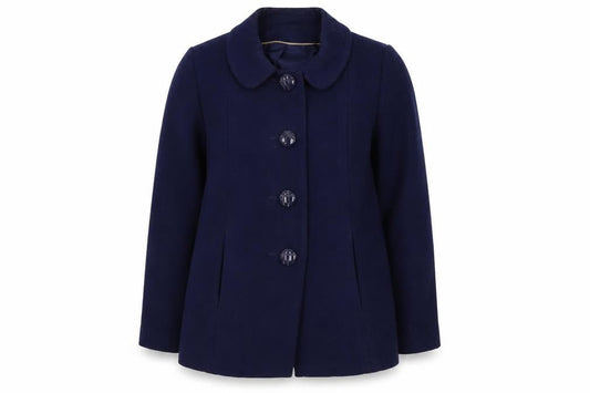 Womens UK Size 12 BM Blue Overcoat