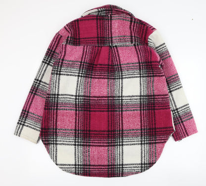 Womens UK Size 8 Boohoo Pink Overcoat