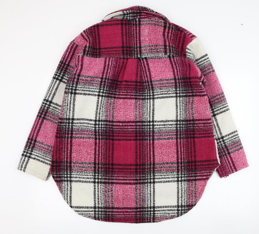 Womens UK Size 8 Boohoo Pink Overcoat