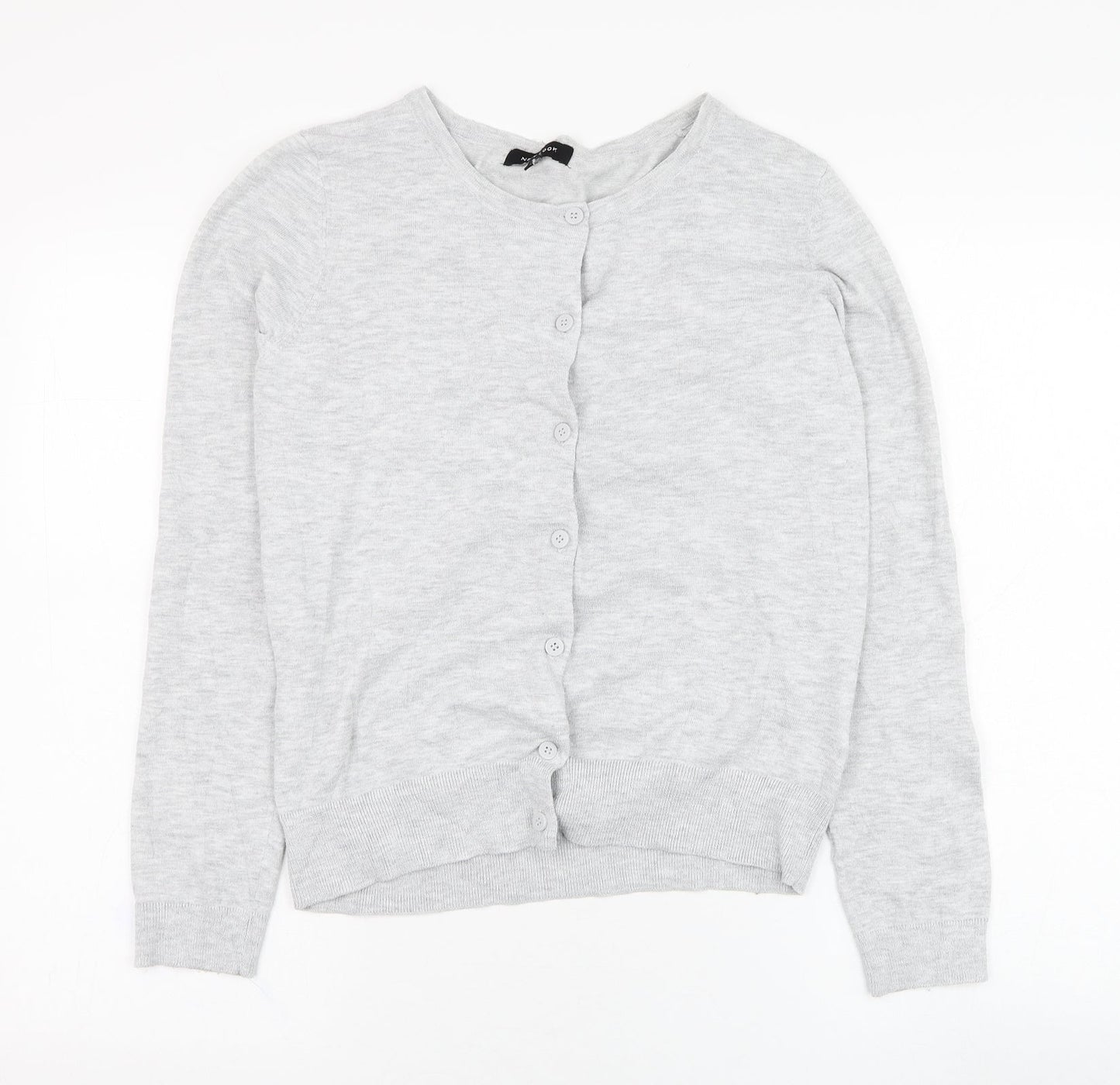 Womens UK Size 12 New Look Grey Cardigan Jumper