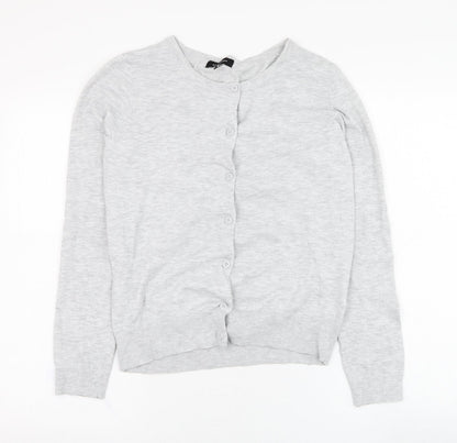 Womens UK Size 12 New Look Grey Cardigan Jumper