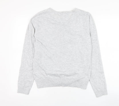 Womens UK Size 12 New Look Grey Cardigan Jumper