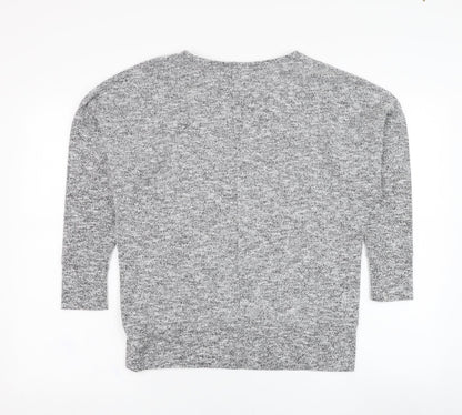 Back view of Dorothy Perkins women’s grey polyester pullover sweatshirt, size UK 8, pullover