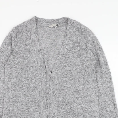 Nutmeg Womens Grey Square Neck  Polyester Cardigan Jumper Size 10