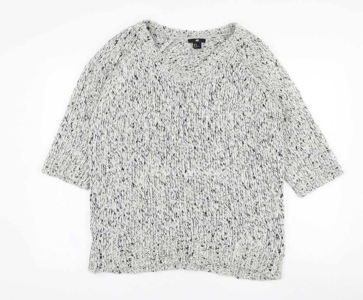 Womens UK Size M H&M Ivory Pullover Jumper