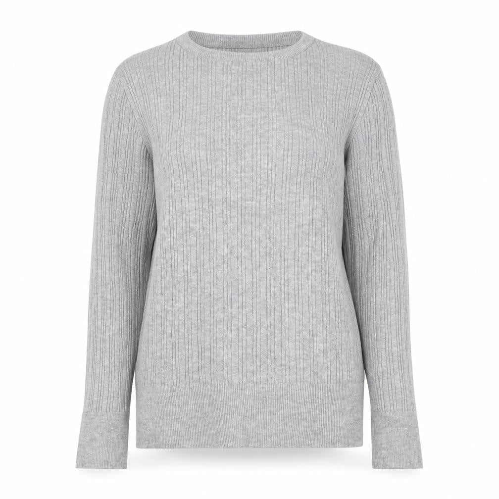 Front view of Primark women’s grey viscose pullover sweatshirt, size UK 12, pullover