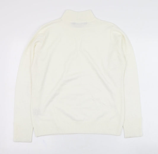 Womens UK Size 10 EWM Ivory Pullover Jumper