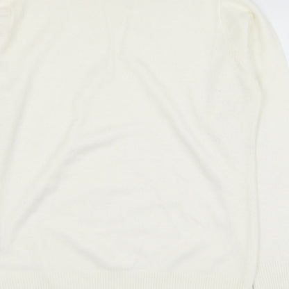 Womens UK Size 10 EWM Ivory Pullover Jumper
