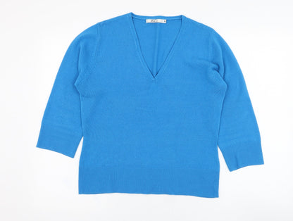 M&Co Womens Blue  Acrylic Pullover Sweatshirt Size M  Pullover