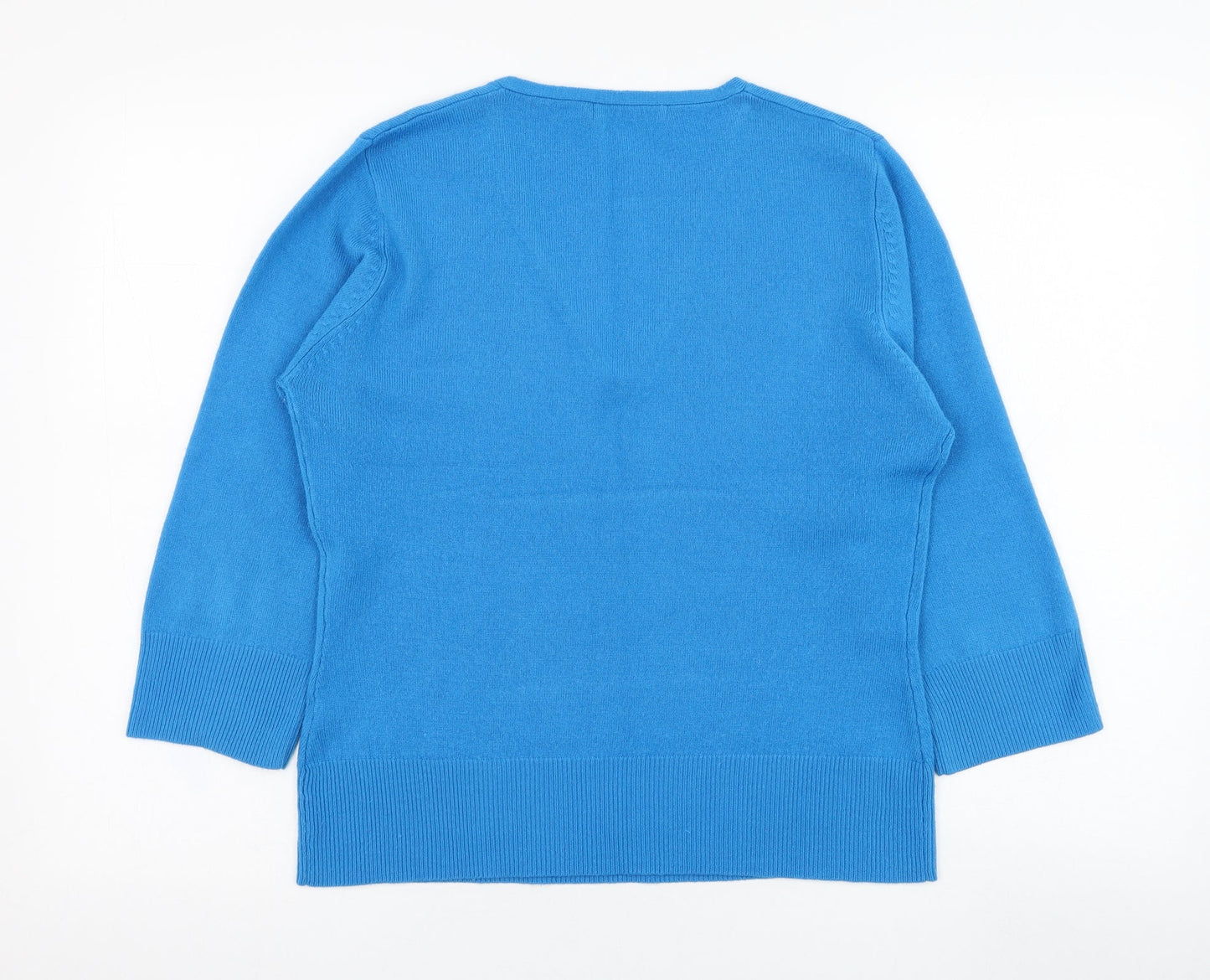 M&Co Womens Blue  Acrylic Pullover Sweatshirt Size M  Pullover
