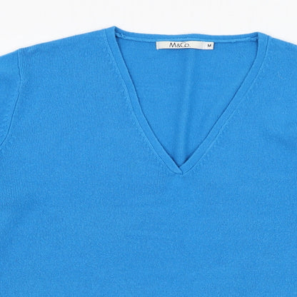 M&Co Womens Blue  Acrylic Pullover Sweatshirt Size M  Pullover