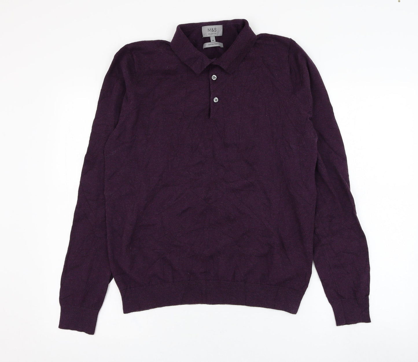 Mens UK Size M Marks and Spencer Purple Pullover Sweatshirt