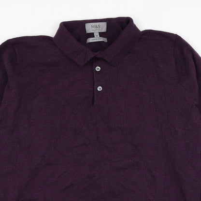 Mens UK Size M Marks and Spencer Purple Pullover Sweatshirt