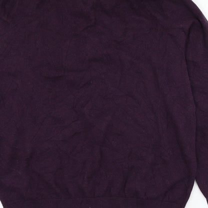Mens UK Size M Marks and Spencer Purple Pullover Sweatshirt