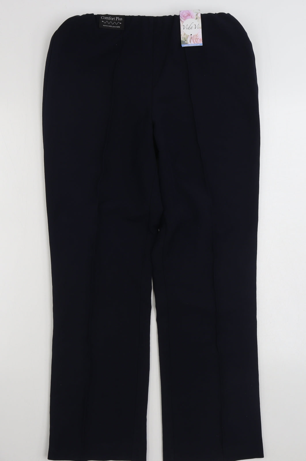 Womens UK Size 10 Vida Vi Regular Fit  Blue Trousers