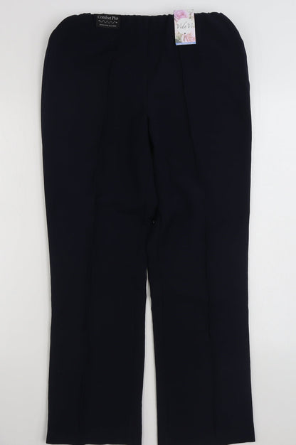 Womens UK Size 10 Vida Vi Regular Fit  Blue Trousers