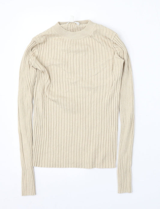 Womens UK Size S H&M Beige Pullover Jumper