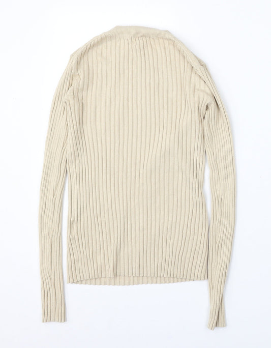 Womens UK Size S H&M Beige Pullover Jumper