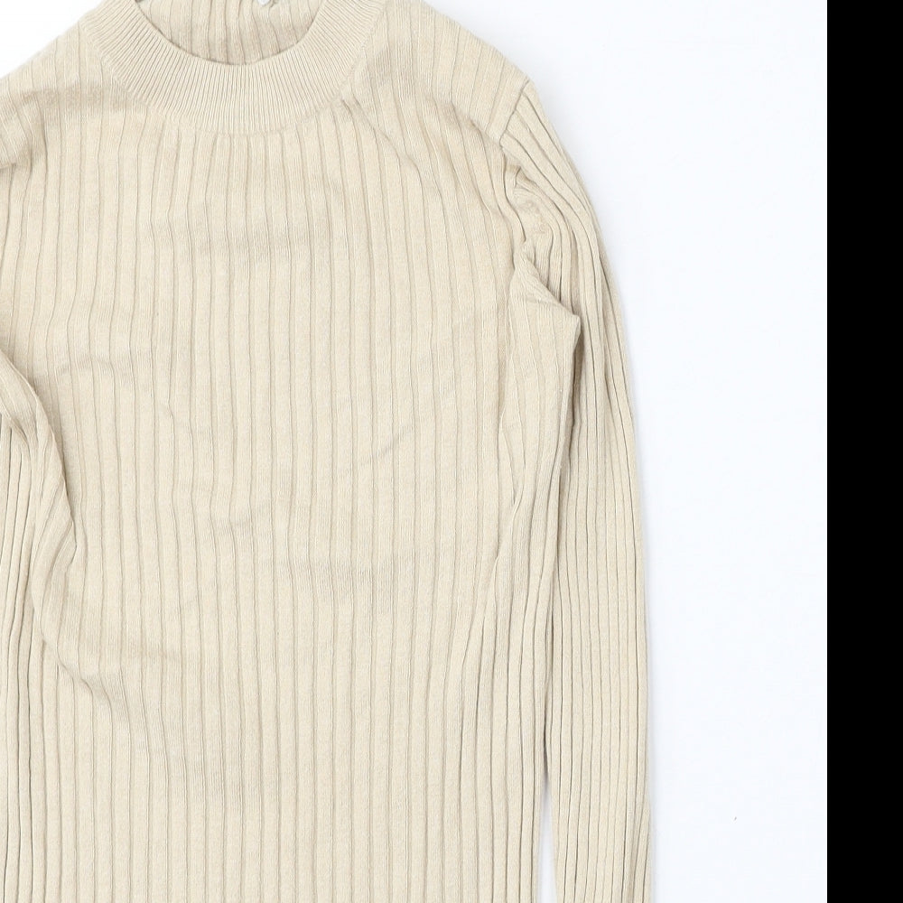 Womens UK Size S H&M Beige Pullover Jumper
