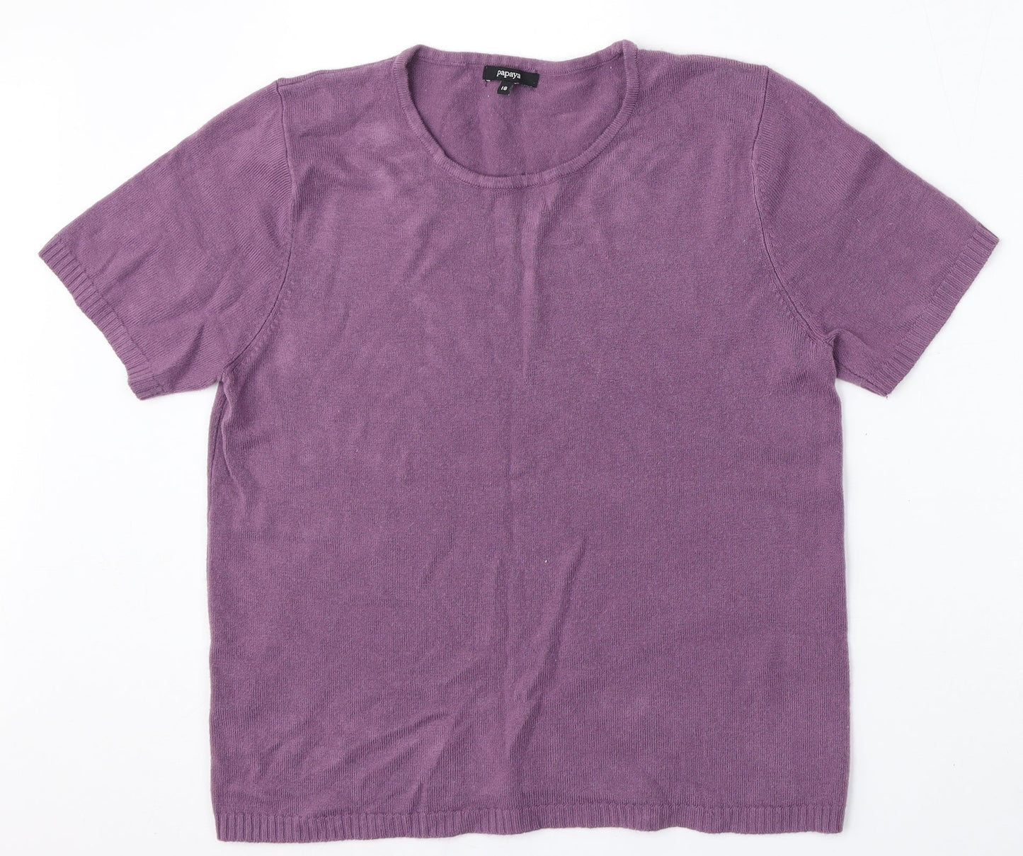 Womens UK Size 18 Papaya Purple Pullover Jumper